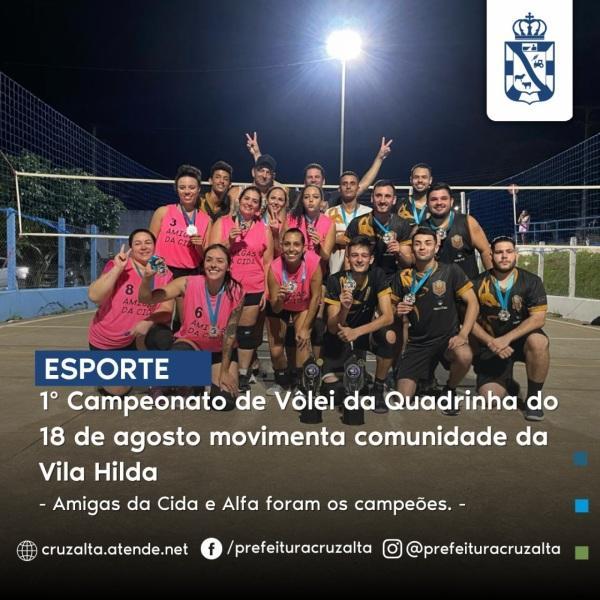 1º Campeonato de Vôlei da quadrinha do 18 de agosto movimentou a Vila Hilda