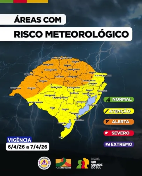 Centro de Monitoramento da Defesa Civil RS alerta sobre mudanças no tempo 