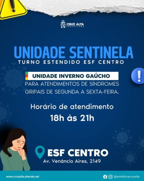 Unidade Sentinela atende casos gripais com horário estendido na ESF Centro