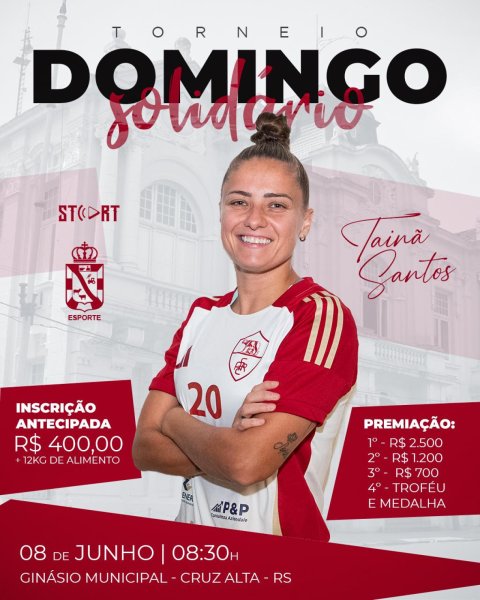 HOJE> No Ginásio Municipal Torneio Domingo Solidário de futsal