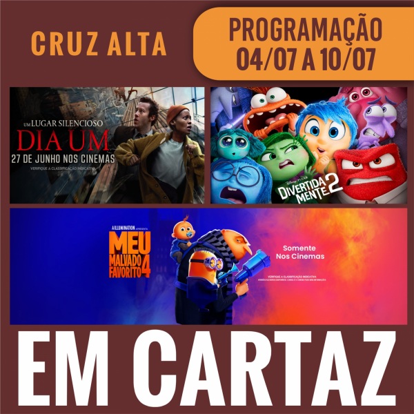 CINEMA: Confira os filmes em Cartaz neste sábado em Cruz Alta