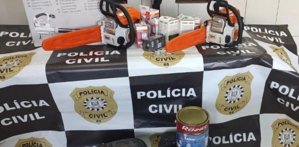Polícia Civil de Cruz Alta recupera objetos furtados em estabelecimento