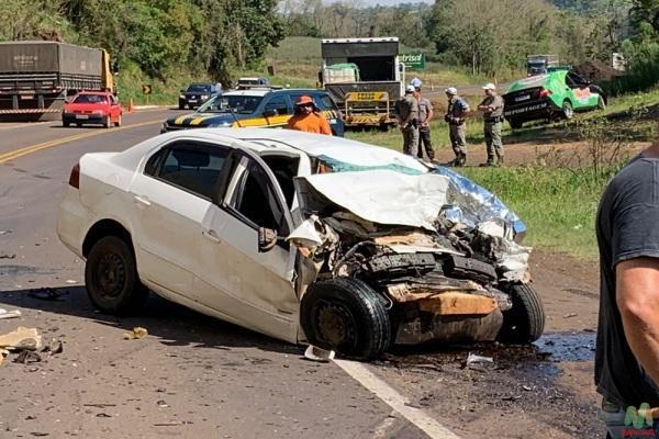 Grave acidente de trânsito com uma vítima fatal na BR 386 no norte do estado
