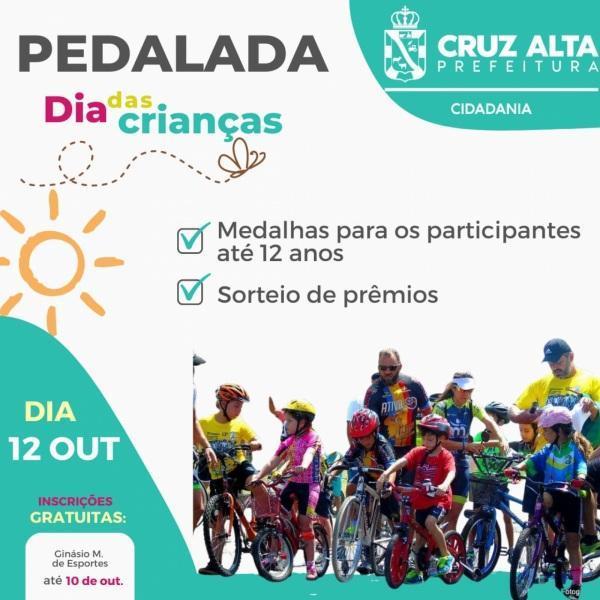 Passeio Ciclístico vai comemorar o Dia das Crianças em Cruz Alta 