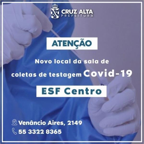 ESF Centro volta a realizar testagem para a Covid-19