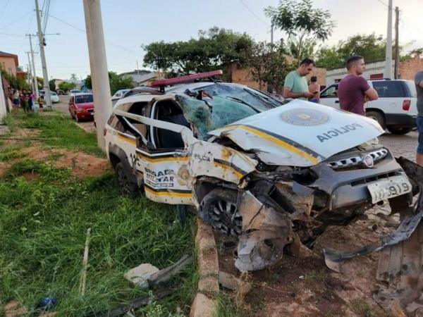 Acidente envolvendo viatura da Brigada em São Sepé tem três policiais feridos