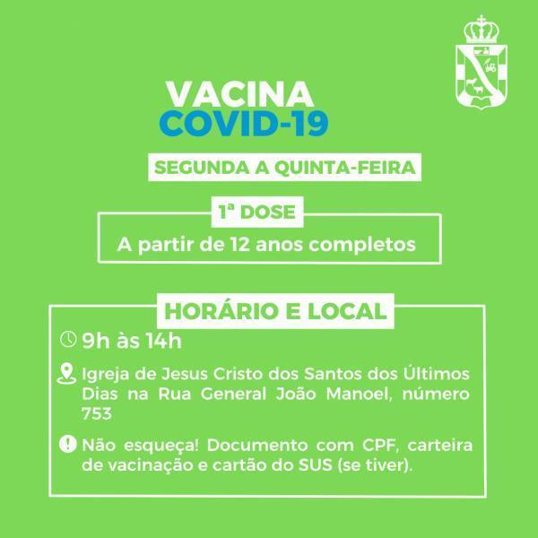 Vacinação contra a Covid-19 continua de segunda até quinta em Cruz Alta