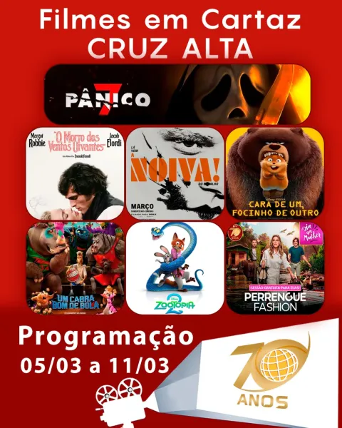 CINEMA: Confira os filmes em Cartaz neste sábado em Cruz Alta