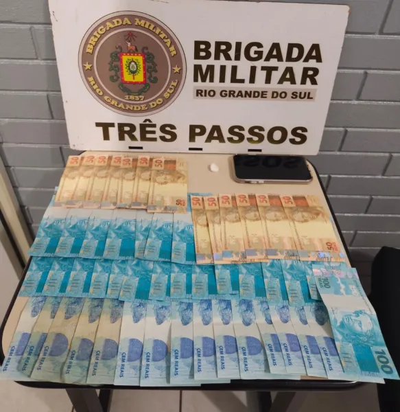 Brigada Militar apreende adolescente com cédulas falsas em Três Passos