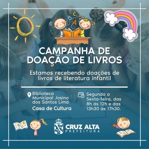 Participe da Campanha de doação de livros infantis para a Biblioteca Municipal