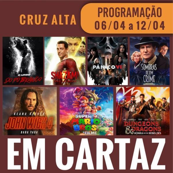 Confira a programação do cinema de Cruz Alta para o final de semana de Páscoa