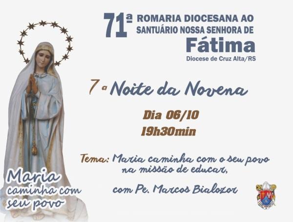 Novena em Honra à Nossa Senhora de Fátima entra na sua sétima noite