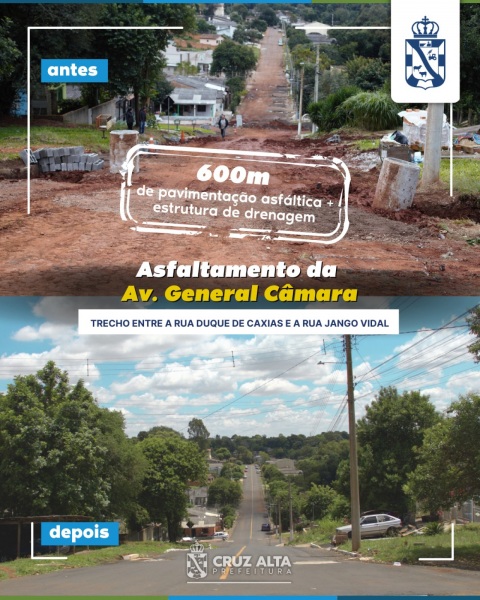 CONCLUÍDA>A obra de infraestrutura da Av, General Câmara em Cruz Alta