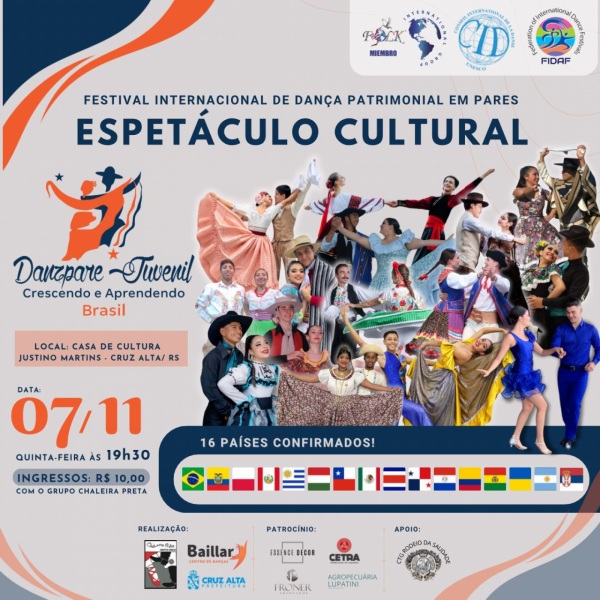 É HOJE> O Danzpare juvenil em Cruz Alta com participação de 