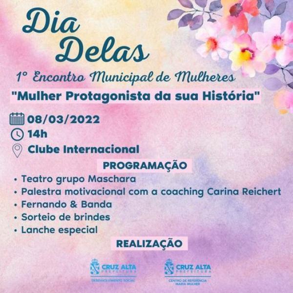 Cruz Alta terá 1º Encontro Municipal de Mulheres nesta terça-feira