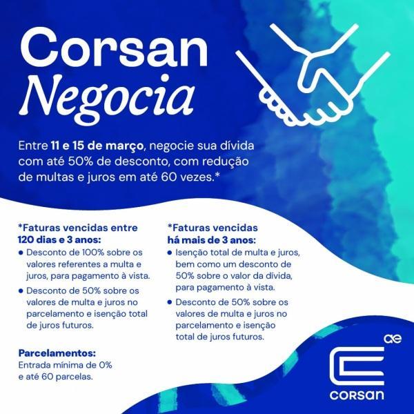 CORSAN NEGOCIA:  começa na próxima segunda campanha de quitação de débitos