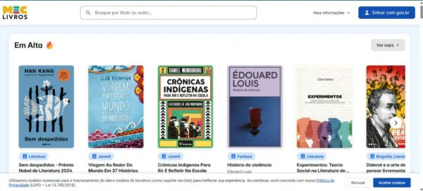 MEC disponibiliza aplicativo gratuito com oito mil livros