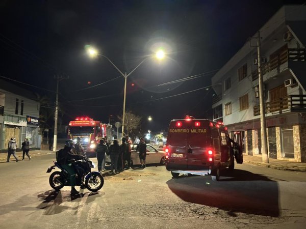 Caroneira fica ferida após colisão entre caminhonete e Saveiro em Cruz Alta
