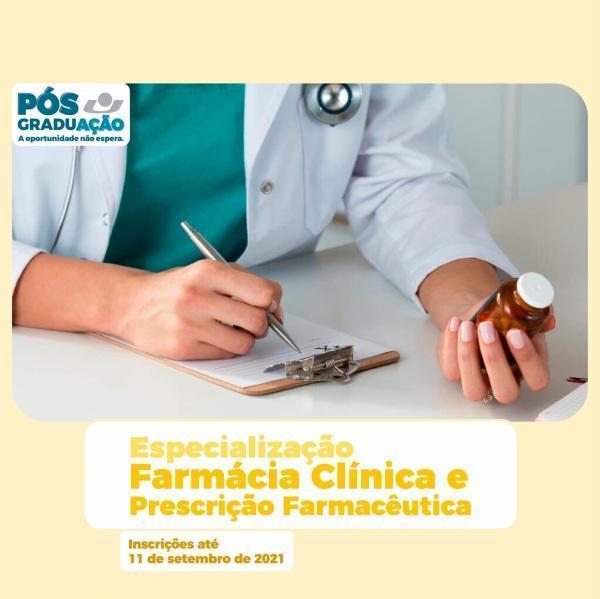 Unicruz oferece Especialização em Farmácia Clínica e Prescrição Farmacêutica.
