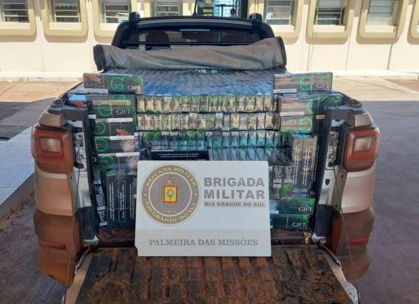 Brigada e PRF prendem contrabandistas na BR 468 em Palmeira das Missões