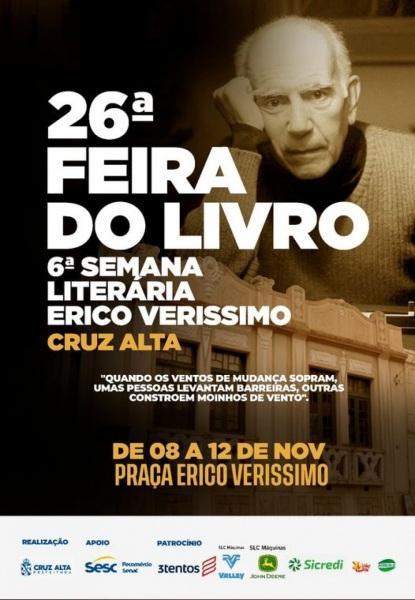 Começa hoje em Cruz Alta a 26ª Edição da Feira do Livro 