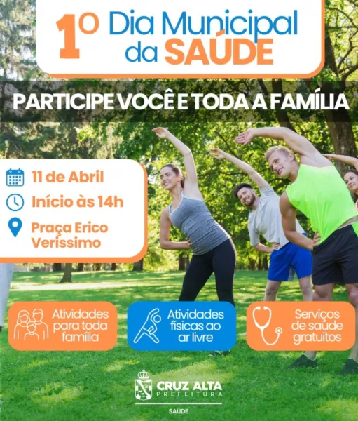 Cruz Alta promove 1º Dia Municipal da Saúde neste sábado