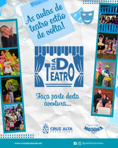 FESTIVAL EM OUTUBRO>Dia D Teatro Retorna às Escolas Municipais de Cruz Alta