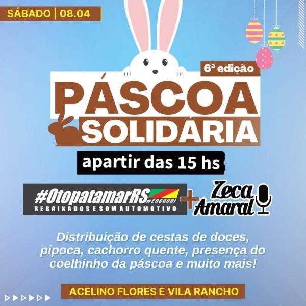 Tarde do sábado com a 6ª Páscoa Solidária do Grupo Otopatamar em Cruz Alta
