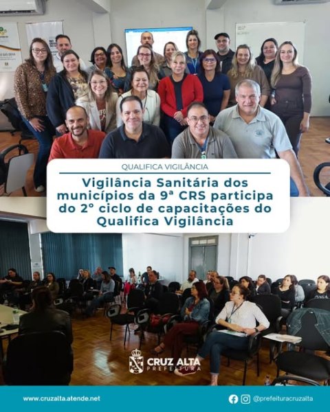 Capacitação da Vigilância Sanitária reúne municípios da 9ª CRS em Cruz Alta