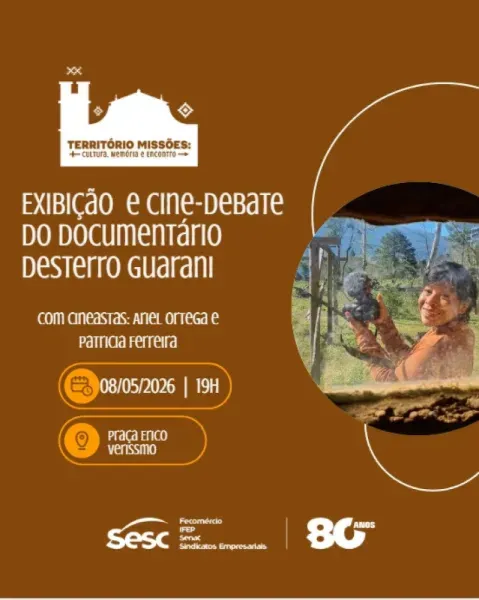 HOJE: Cruz Alta recebe cinema guarani no projeto Território Missões do Sesc