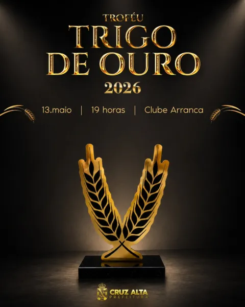 Troféu Trigo de Ouro 2026 será entregue no dia 13 de maio em Cruz Alta