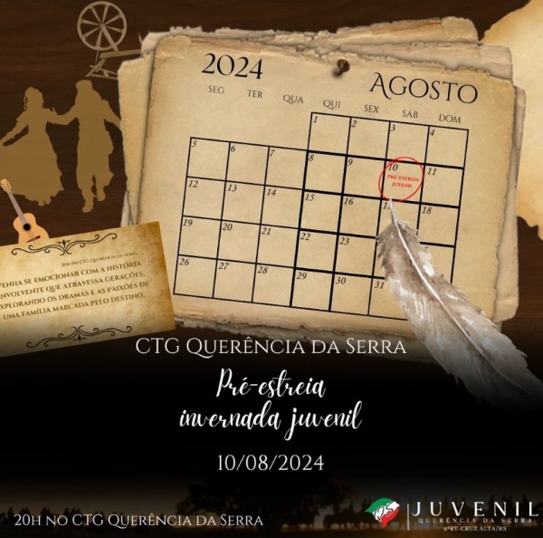 CTG Querência da Serra: Invernada Juvenil Apresenta Pré-Estreia de coreografia