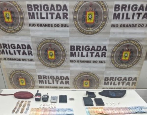 Brigada Militar prende jovem de 20 anos por tráfico de drogas em Cruz Alta