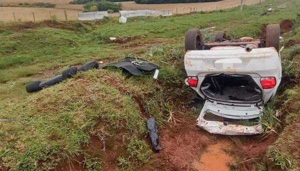 Acidente de trânsito com feridos na BR-285 em Santa Bárbara do Sul no domingo 