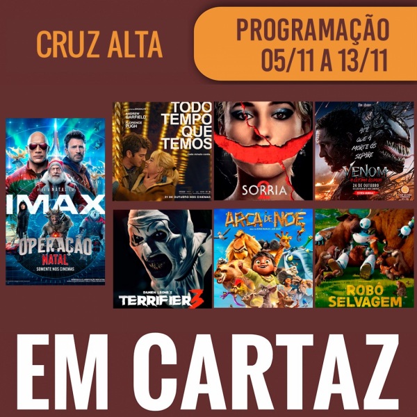 DOMINGO: Confira a programação de filmes  no Cine Globo de Cruz Alta
