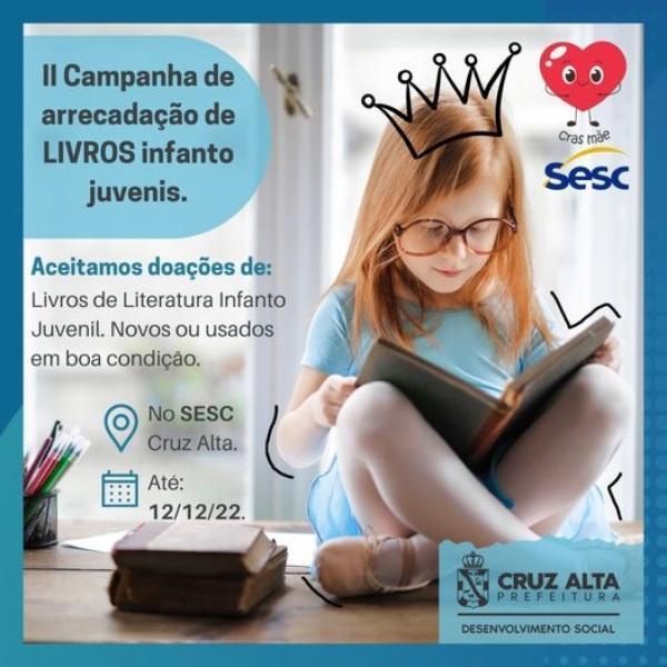 Cras Comunidade Mãe realiza arrecadação de livros