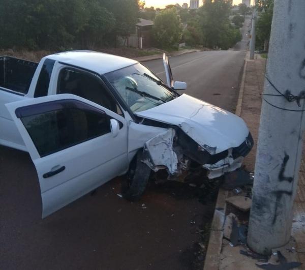 Acidente de trânsito em via urbana de Cruz Alta no início da manhã de domingo