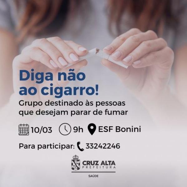 ESF Bonini retorna grupo de auxílio a quem quer parar de fumar