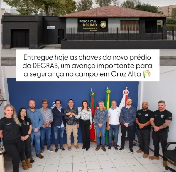 DECRAB ganha nova sede no centro de Cruz Alta em cerimônia de entrega de chave