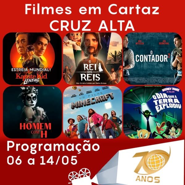 CINEMA: Confira os filmes em cartaz neste sábado em Cruz Alta