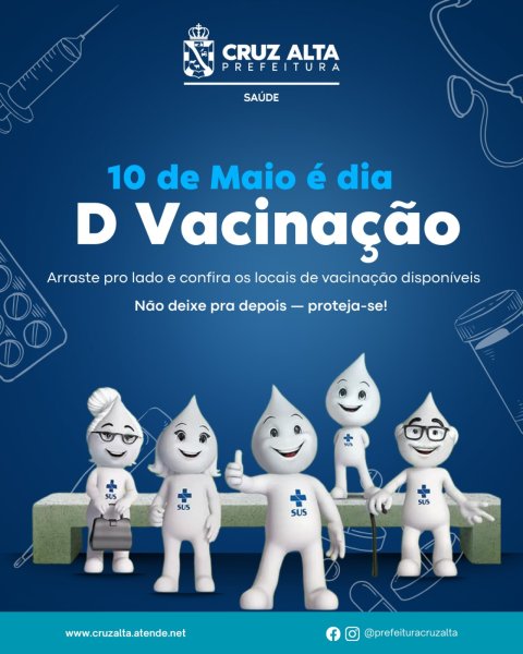 Dia D de Vacinação contra a Gripe acontece neste sábado em Cruz Alta