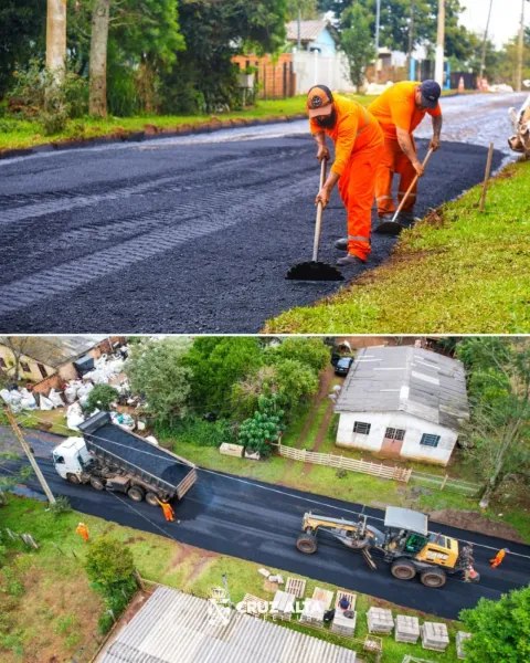 Pavimentação avança nos bairros Planalto e Progresso em Cruz Alta