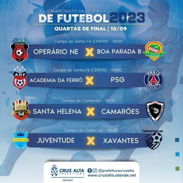 Hoje é dia de jogos do Campeonato Citadino de Futebol de Campo em Cruz Alta