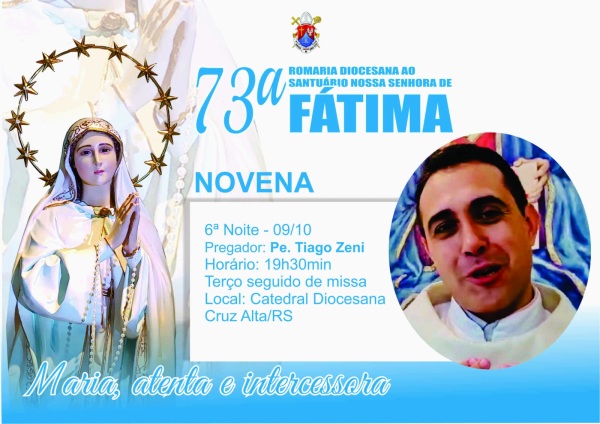 DAQUI A POUCO NA CATEDRAL> 6ª Noite da novena em preparação para a Romaria