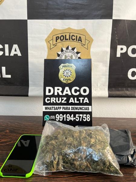 Policia Civil prende em Cruz Alta indivíduo que recebeu maconha pelos Correios