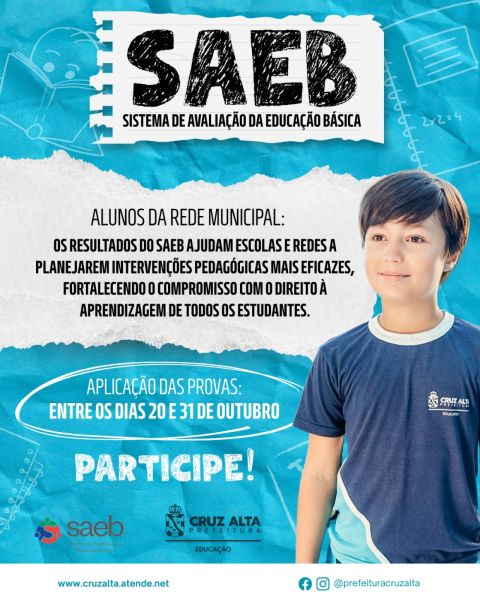 Escolas de Cruz Alta intensificam mobilização para as provas do SAEB 2025