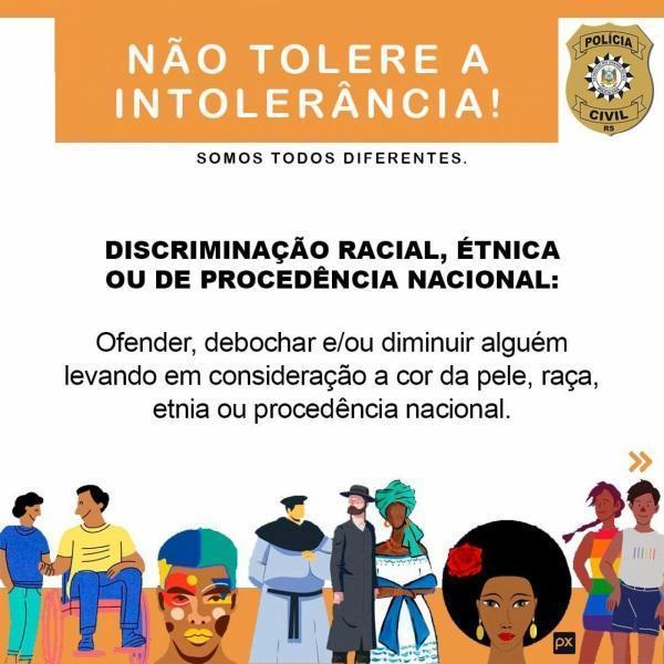 Nova campanha da Polícia Civil tem foco em crimes de discriminação