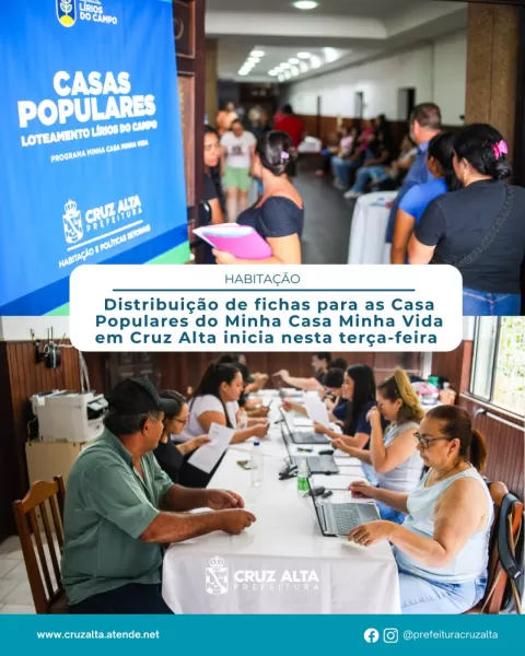 Cerca de 500 pessoas procuram inscrições do Minha Casa Minha Vida em Cruz Alta