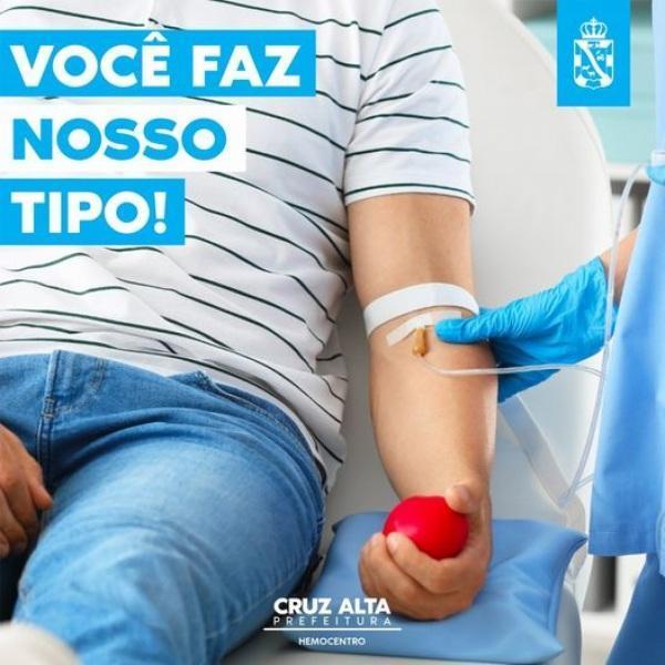 Hemocentro Regional de Cruz Alta precisa de doação de sangue