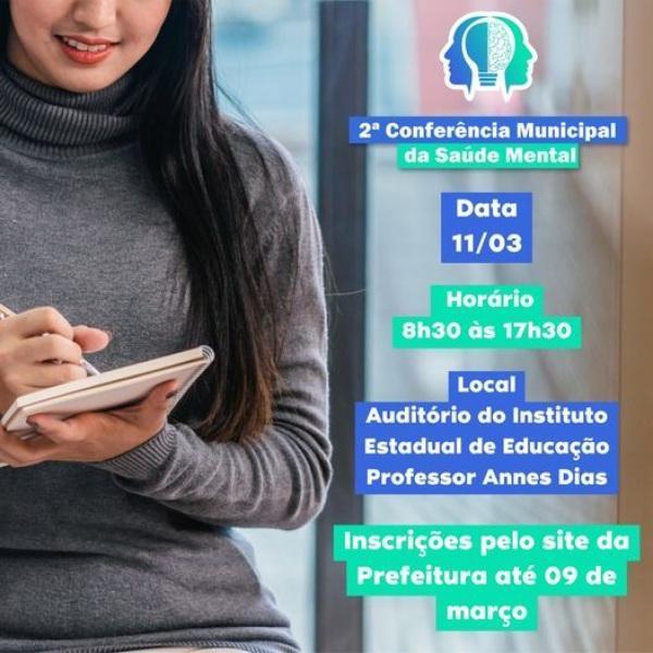  2ª Conferência Municipal em Saúde Mental acontece amanhã